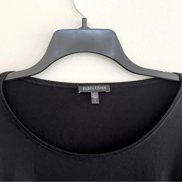 Eileen Fisher Crew Neck Long Sleeve Boxy Top, size L - Picture 3 of 6